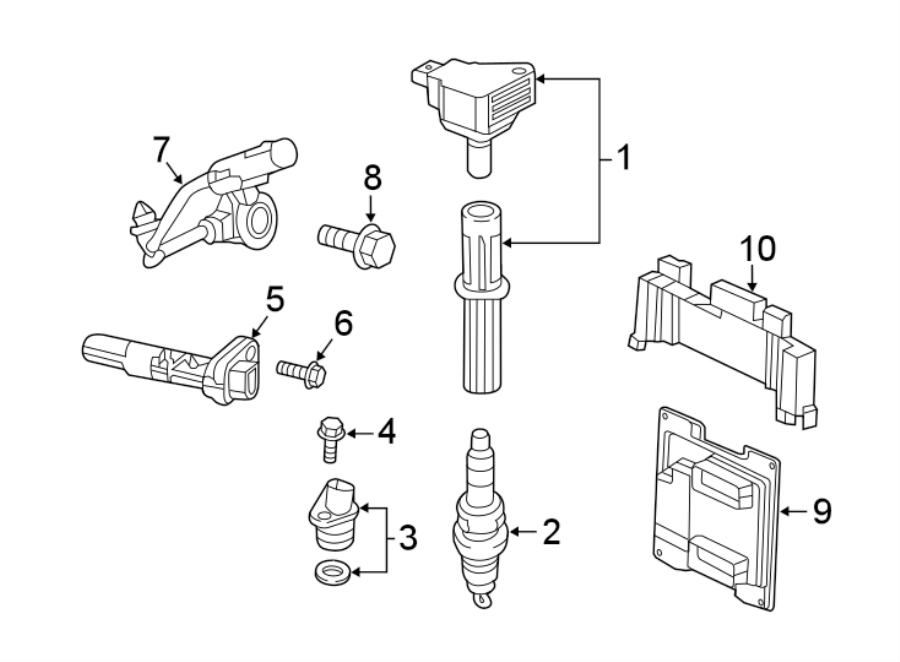 Diagram IGNITION SYSTEM. for your 2014 Chevrolet Spark 1.2L Ecotec CVT LS Hatchback 