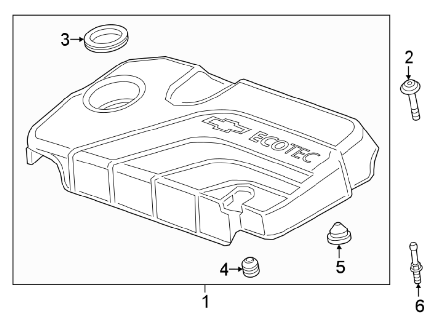 Diagram ENGINE / TRANSAXLE. ENGINE APPEARANCE COVER. for your 2012 GMC Sierra 2500 HD 6.0L Vortec V8 FLEX A/T RWD SLE Extended Cab Pickup Fleetside 