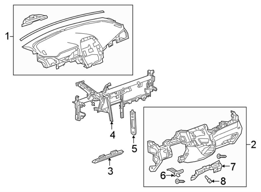 Diagram INSTRUMENT PANEL. for your 2017 Chevrolet Spark   