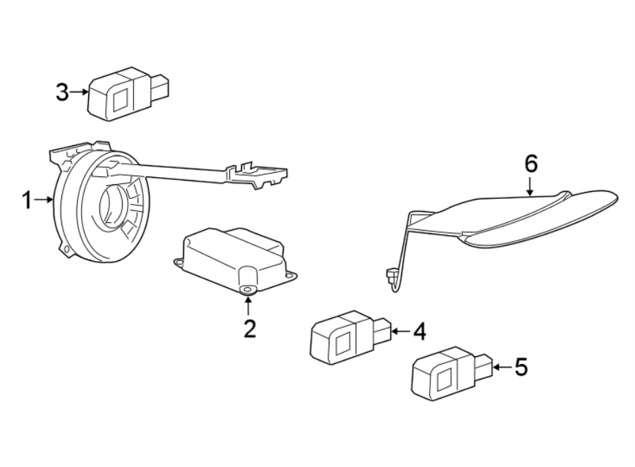 Diagram RESTRAINT SYSTEMS. AIR BAG COMPONENTS. for your 2018 Chevrolet Spark  LS Hatchback 