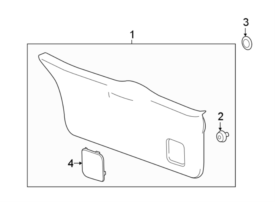 Diagram LIFT GATE. INTERIOR TRIM. for your 2020 Chevrolet Spark 1.4L Ecotec CVT ACTIV Hatchback 