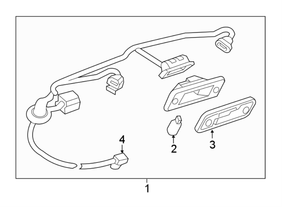 Diagram REAR LAMPS. LICENSE LAMPS. for your 2019 Chevrolet Spark 1.4L Ecotec CVT ACTIV Hatchback 