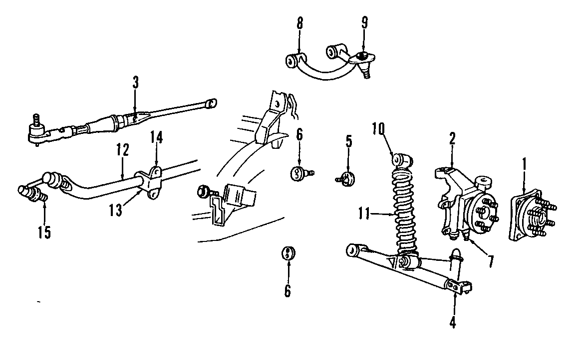 15Rear suspension. Lower control arm. Stabilizer bar. Suspension components. Upper control arm.https://images.simplepart.com/images/parts/motor/fullsize/CXP090.png