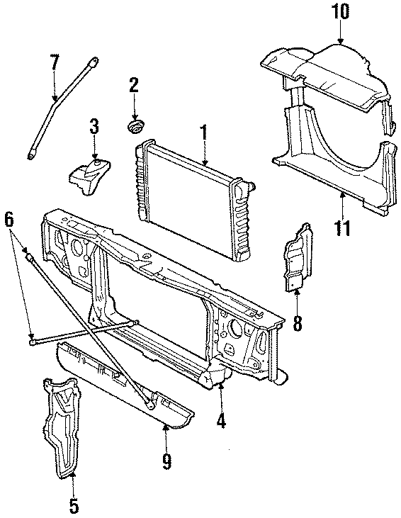 Diagram FAN. RADIATOR. for your Cadillac