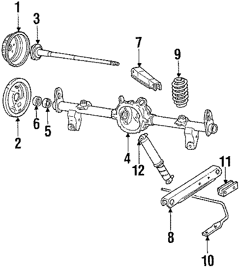 REAR SUSPENSION. SUSPENSION COMPONENTS. Diagram