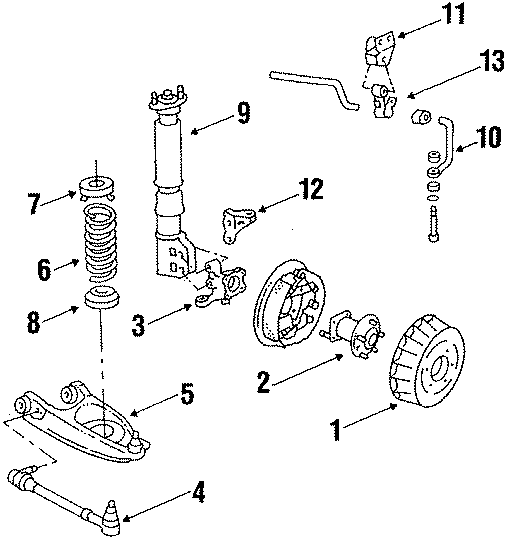 Diagram REAR SUSPENSION. BRAKE COMPONENTS. STABILIZER BAR & COMPONENTS. SUSPENSION COMPONENTS. for your 2013 GMC Sierra 2500 HD 6.6L Duramax V8 DIESEL A/T RWD SLT Crew Cab Pickup Fleetside 