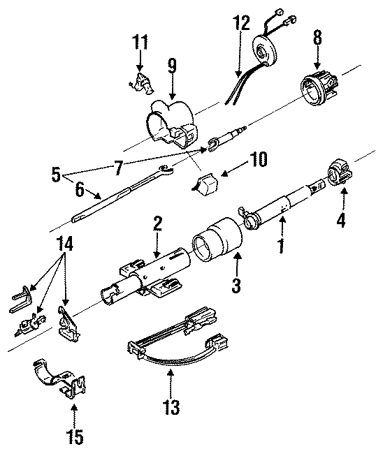 Diagram STEERING COLUMN & WHEEL. for your 2005 Chevrolet Silverado   