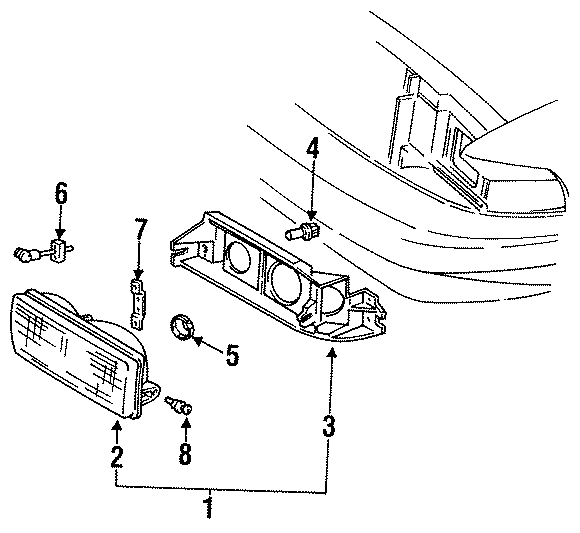 Diagram FRONT LAMPS. HEADLAMP COMPONENTS. for your 2011 Cadillac Escalade EXT   