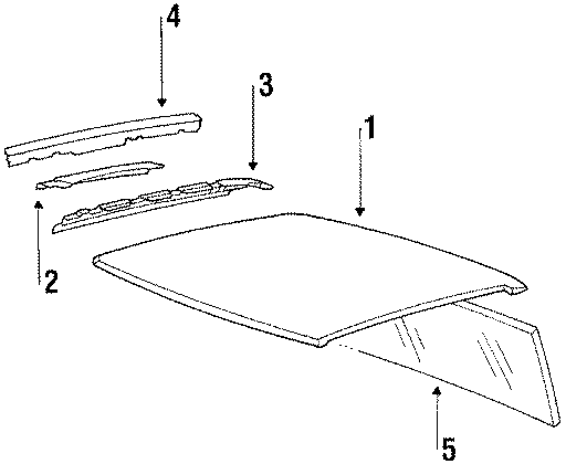 Diagram ROOF & COMPONENTS. for your 2002 Buick Lesabre   