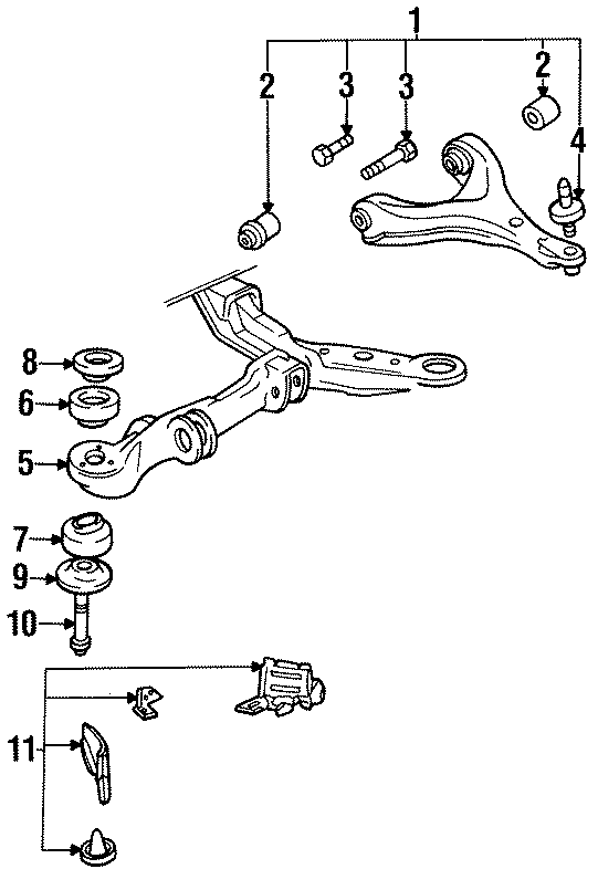 Diagram FRONT SUSPENSION. SUSPENSION COMPONENTS. for your 2004 GMC Sierra 2500 HD 6.6L Duramax V8 DIESEL M/T RWD WT Crew Cab Pickup Fleetside 