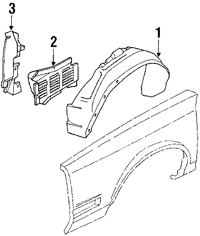 FENDER. SPLASH SHIELDS. Diagram