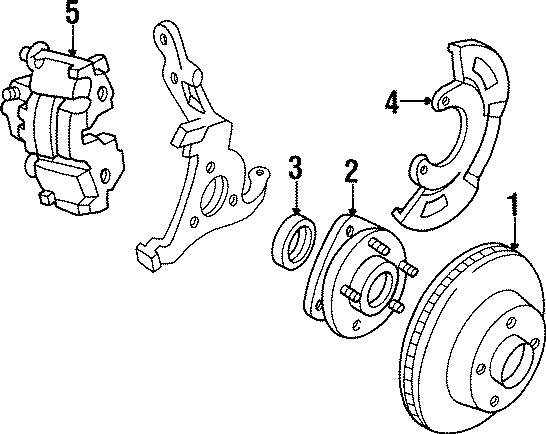 Diagram FRONT SUSPENSION. BRAKE COMPONENTS. for your 2013 GMC Sierra 2500 HD 6.0L Vortec V8 A/T RWD SLT Extended Cab Pickup Fleetside 