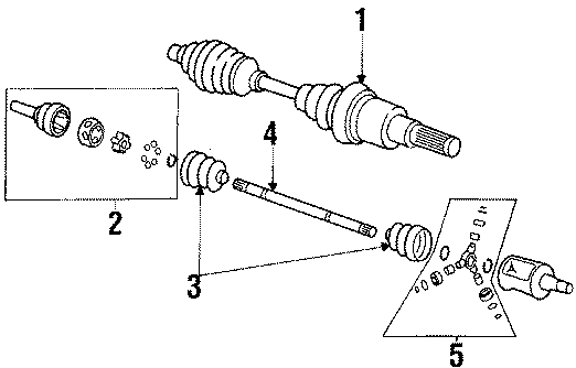 Diagram FRONT SUSPENSION. DRIVE AXLES. for your 2004 Chevrolet Blazer LS Sport Utility  