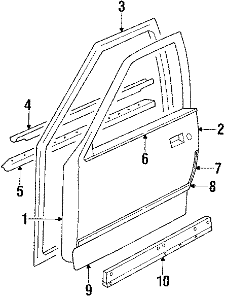 6FRONT DOOR. DOOR & COMPONENTS. EXTERIOR TRIM.https://images.simplepart.com/images/parts/motor/fullsize/DC1120.png