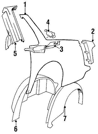 QUARTER PANEL & COMPONENTS. Diagram