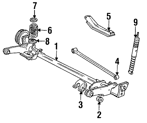 Diagram REAR SUSPENSION. SUSPENSION COMPONENTS. for your 2014 GMC Sierra 2500 HD 6.0L Vortec V8 CNG A/T 4WD WT Standard Cab Pickup 