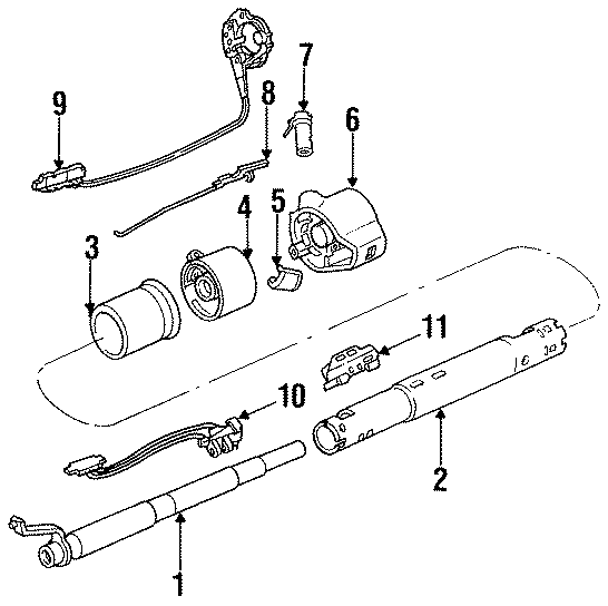 Diagram STEERING COLUMN ASSEMBLY. for your 2018 Chevrolet Spark  LS Hatchback 