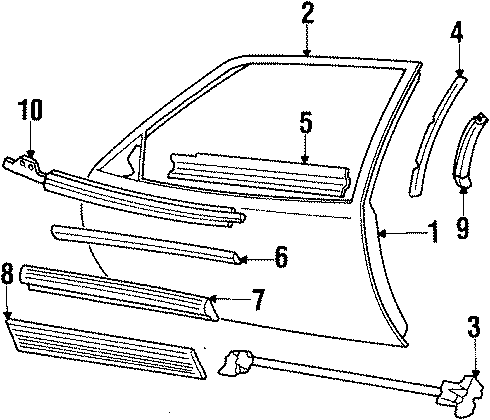 5FRONT DOOR. DOOR & COMPONENTS. EXTERIOR TRIM.https://images.simplepart.com/images/parts/motor/fullsize/DC88110.png