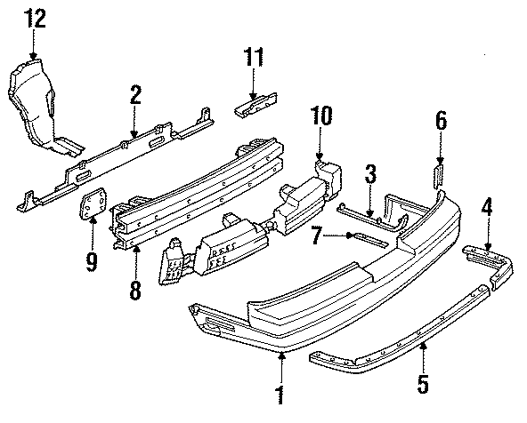 REAR BUMPER. BUMPER & COMPONENTS. Diagram