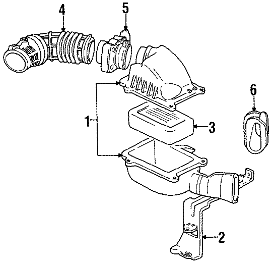 Diagram ENGINE / TRANSAXLE. AIR INTAKE. for your 2020 Chevrolet Spark   