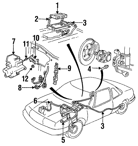 Diagram ELECTRICAL. ABS COMPONENTS. for your 2014 Buick Encore   