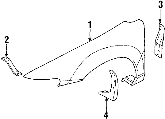 Diagram FENDER & COMPONENTS. for your 2021 GMC Sierra 2500 HD 6.6L V8 A/T 4WD Base Standard Cab Pickup Fleetside 