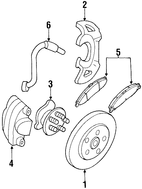 Diagram FRONT SUSPENSION. BRAKE COMPONENTS. for your 2011 GMC Sierra 2500 HD 6.0L Vortec V8 FLEX A/T 4WD SLT Crew Cab Pickup 