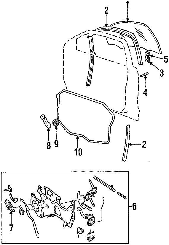 Diagram FRONT DOOR. GLASS & HARDWARE. for your 2014 Chevrolet Spark   