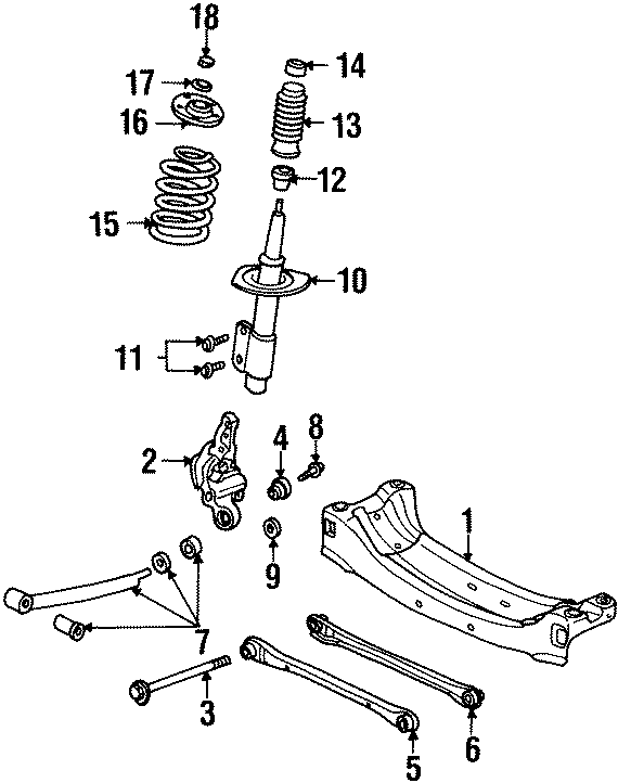 Diagram REAR SUSPENSION. SUSPENSION COMPONENTS. for your 2019 GMC Sierra 2500 HD 6.0L Vortec V8 FLEX A/T 4WD SLT Extended Cab Pickup Fleetside 