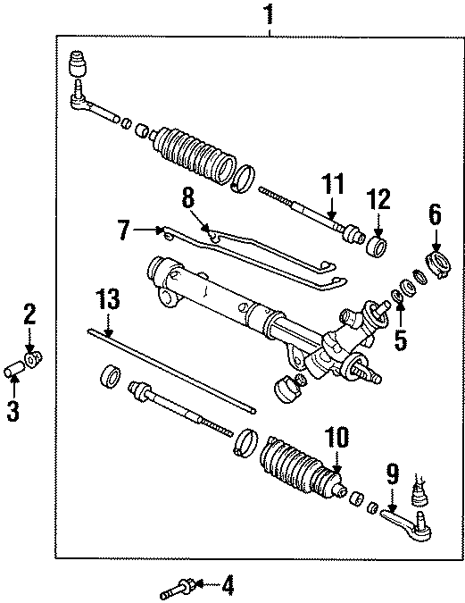 Diagram STEERING GEAR & LINKAGE. for your 2011 GMC Sierra 2500 HD 6.6L Duramax V8 DIESEL A/T 4WD WT Standard Cab Pickup 