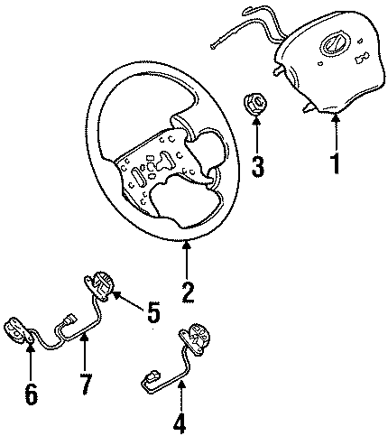 Diagram STEERING WHEEL & TRIM. for your 1999 Chevrolet Silverado   