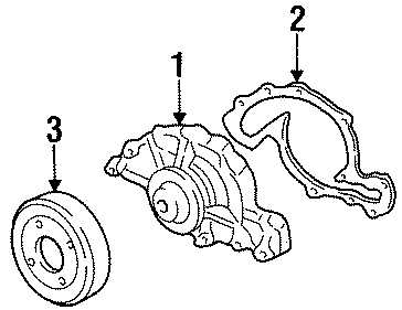 Diagram WATER PUMP. for your 2003 Chevrolet Avalanche 2500   