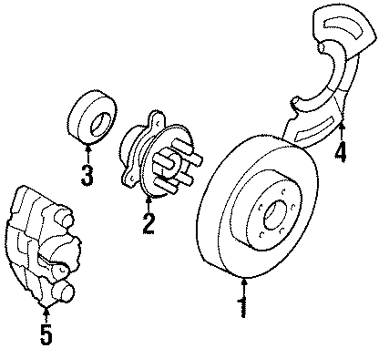 Diagram FRONT SUSPENSION. BRAKE COMPONENTS. for your 2018 GMC Sierra 2500 HD 6.6L Duramax V8 DIESEL A/T 4WD SLE Extended Cab Pickup Fleetside 