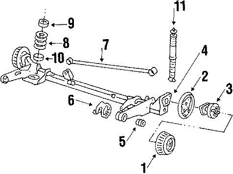 Diagram REAR SUSPENSION. for your 1992 Chevrolet Camaro   