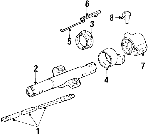 Diagram STEERING COLUMN ASSEMBLY. for your 2018 Chevrolet Spark  LT Hatchback 