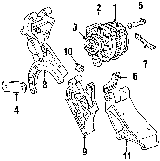 Diagram ALTERNATOR. for your 2014 GMC Sierra 2500 HD 6.0L Vortec V8 CNG A/T RWD WT Crew Cab Pickup 