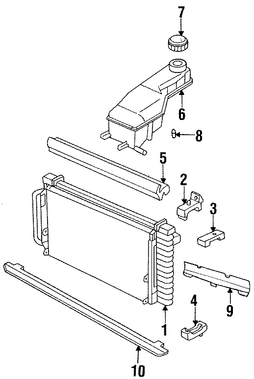 Diagram RADIATOR & COMPONENTS. for your 2011 Chevrolet Suburban 2500   