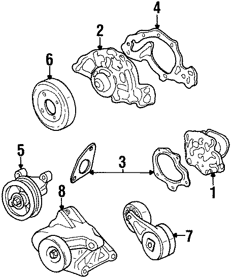 Diagram WATER PUMP. for your 2014 GMC Sierra 2500 HD 6.0L Vortec V8 CNG A/T RWD WT Crew Cab Pickup 