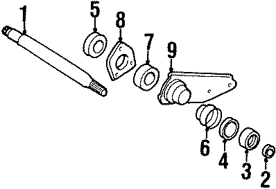 Diagram FRONT SUSPENSION. INTERMEDIATE SHAFT. for your 2006 Chevrolet Avalanche 1500 LT Crew Cab Pickup Fleetside  