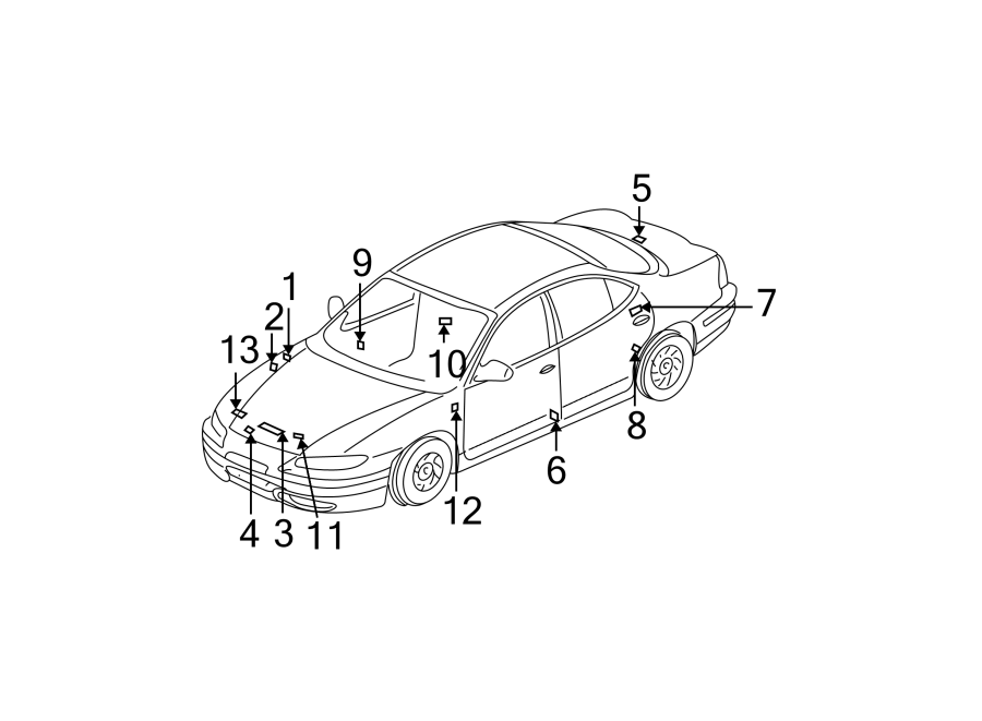 Diagram INFORMATION LABELS. for your 1999 Chevrolet Silverado 2500 LT Cab & Chassis Fleetside  