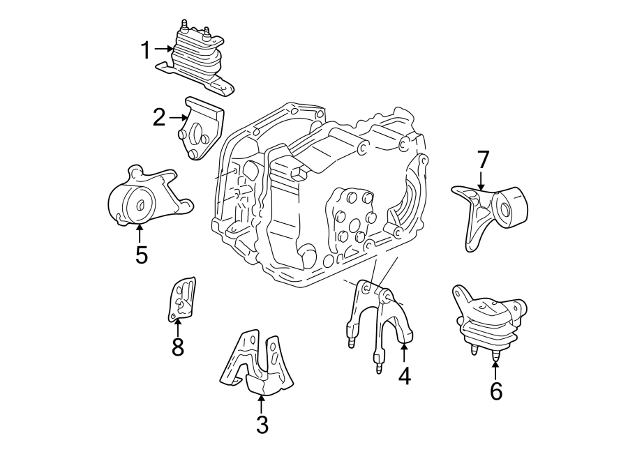 1ENGINE / TRANSAXLE. ENGINE MOUNTING.https://images.simplepart.com/images/parts/motor/fullsize/DG99216.png