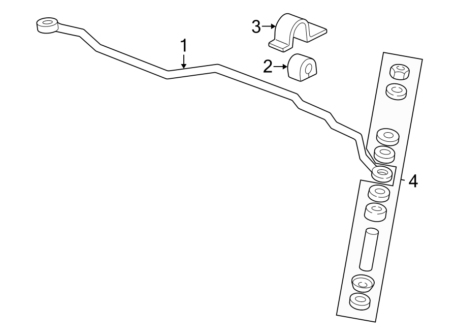 Diagram FRONT SUSPENSION. STABILIZER BAR & COMPONENTS. for your 2011 GMC Sierra 2500 HD  SLE Standard Cab Pickup 