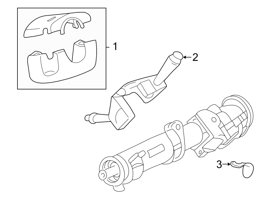 Diagram STEERING COLUMN. SHROUD. SWITCHES & LEVERS. for your 2005 Chevrolet Astro Base Extended Cargo Van 4.3L Vortec V6 A/T AWD 