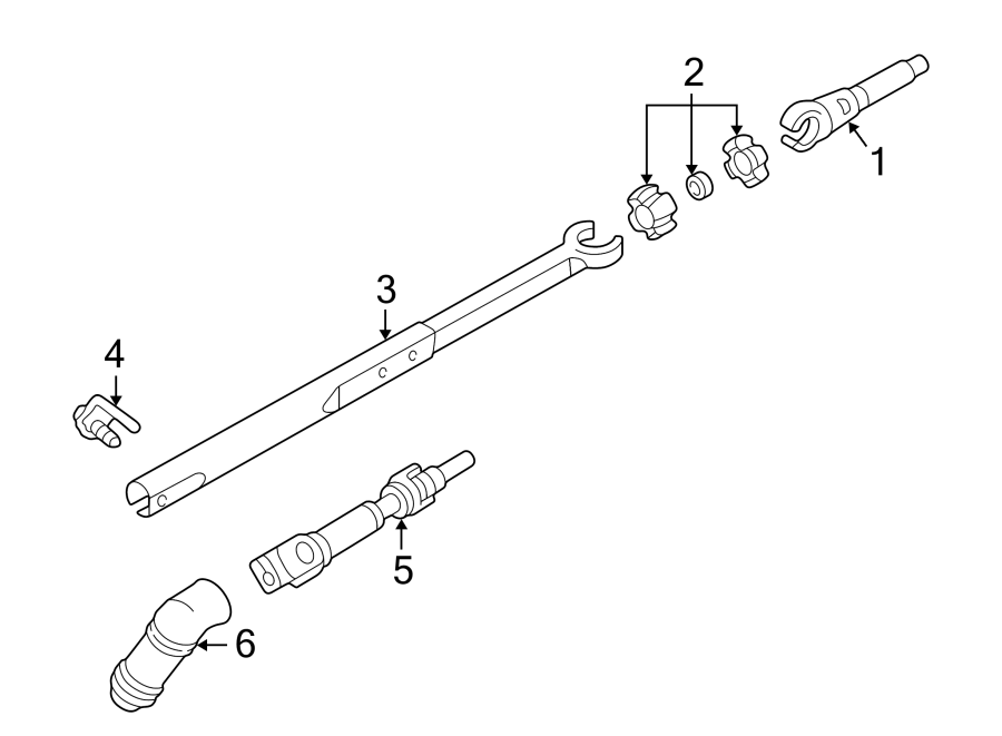 Diagram STEERING COLUMN. SHAFT & INTERNAL COMPONENTS. for your 2005 Chevrolet Trailblazer   