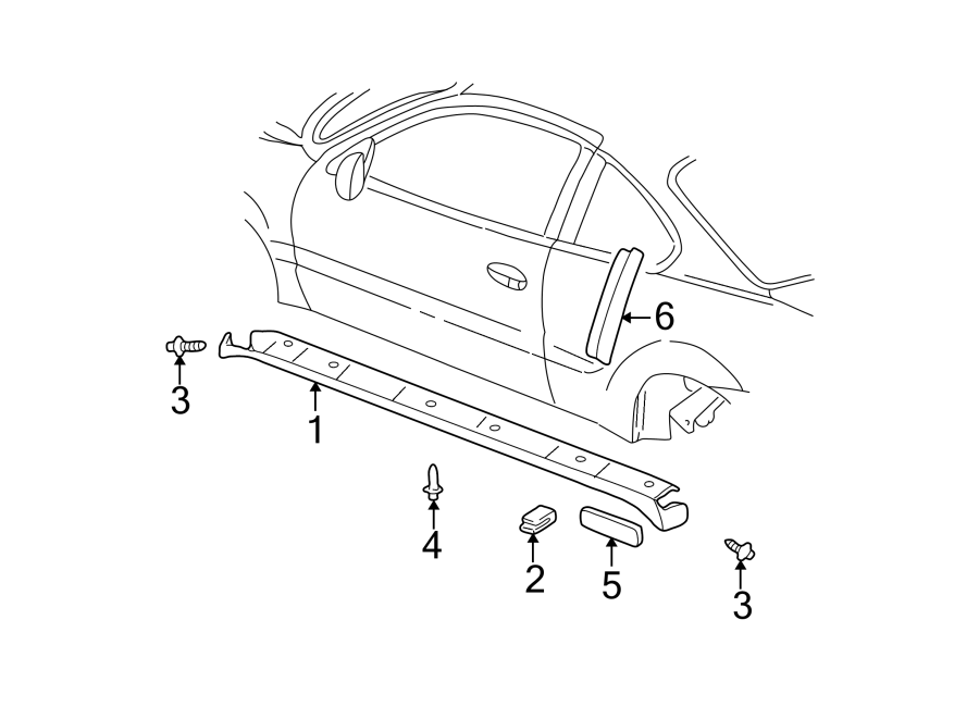 3Pillars. Rocker & floor. Exterior trim.https://images.simplepart.com/images/parts/motor/fullsize/DG99452.png