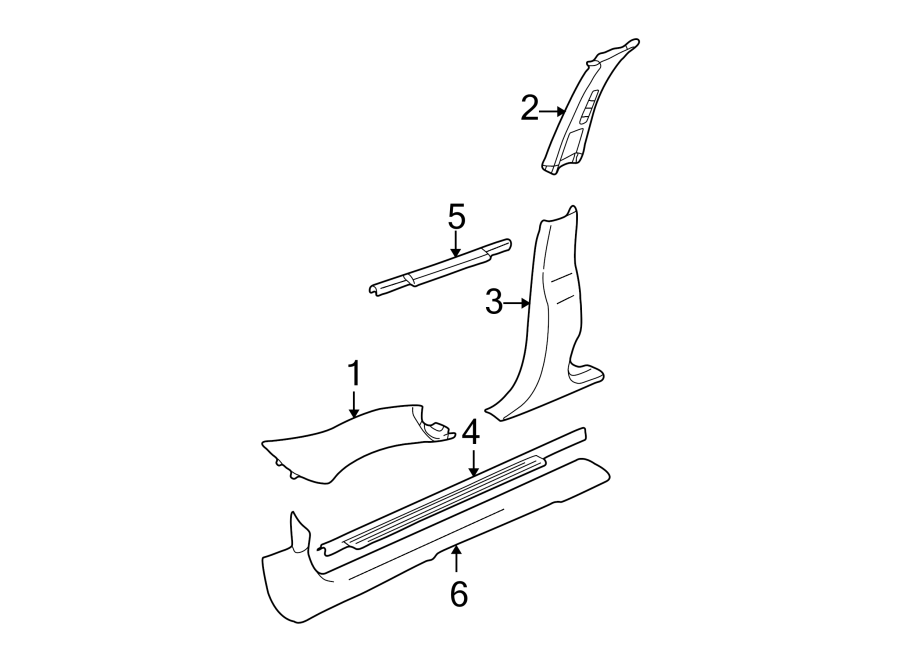 1PILLARS. ROCKER & FLOOR. INTERIOR TRIM.https://images.simplepart.com/images/parts/motor/fullsize/DG99465.png