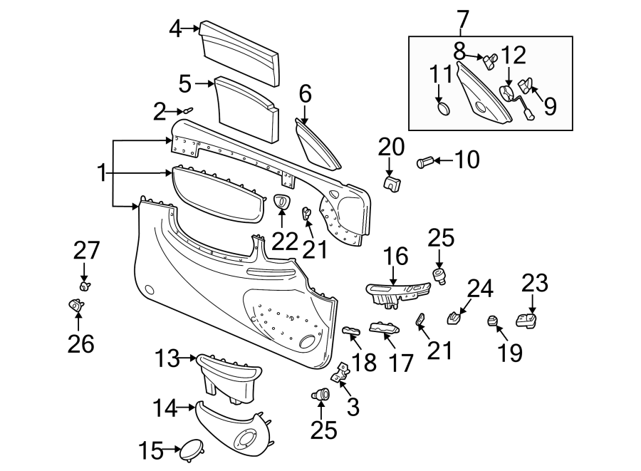 Diagram INTERIOR TRIM. for your Oldsmobile Alero  