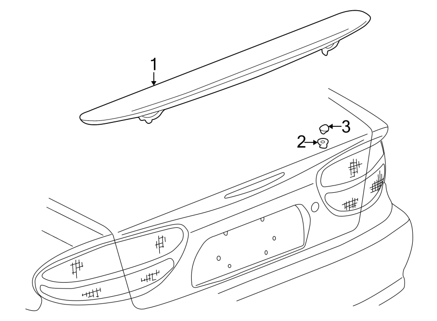 Diagram TRUNK LID. SPOILER. for your 1995 Buick Century   