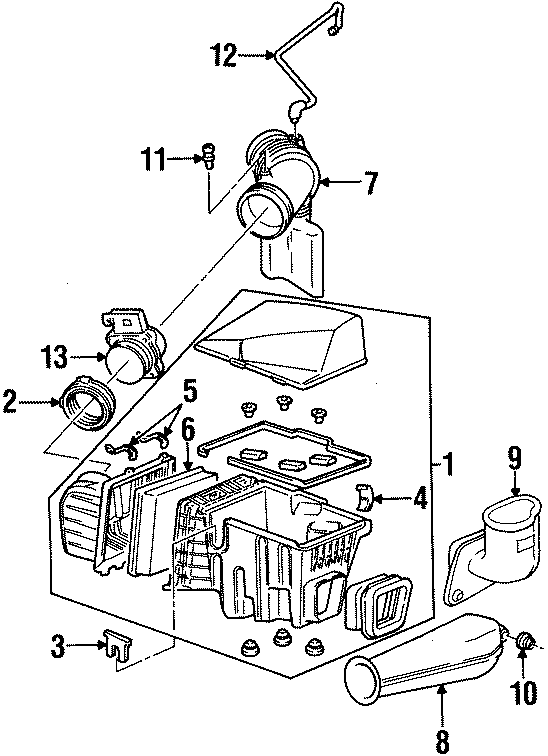 Diagram ENGINE / TRANSAXLE. AIR INTAKE. for your 2017 Chevrolet Spark   