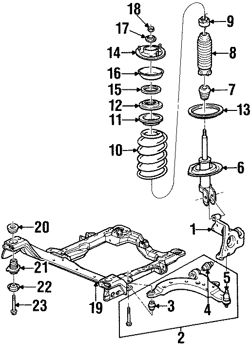 Diagram FRONT SUSPENSION. SUSPENSION COMPONENTS. for your 2015 GMC Sierra 2500 HD 6.0L Vortec V8 A/T 4WD SLE Standard Cab Pickup 